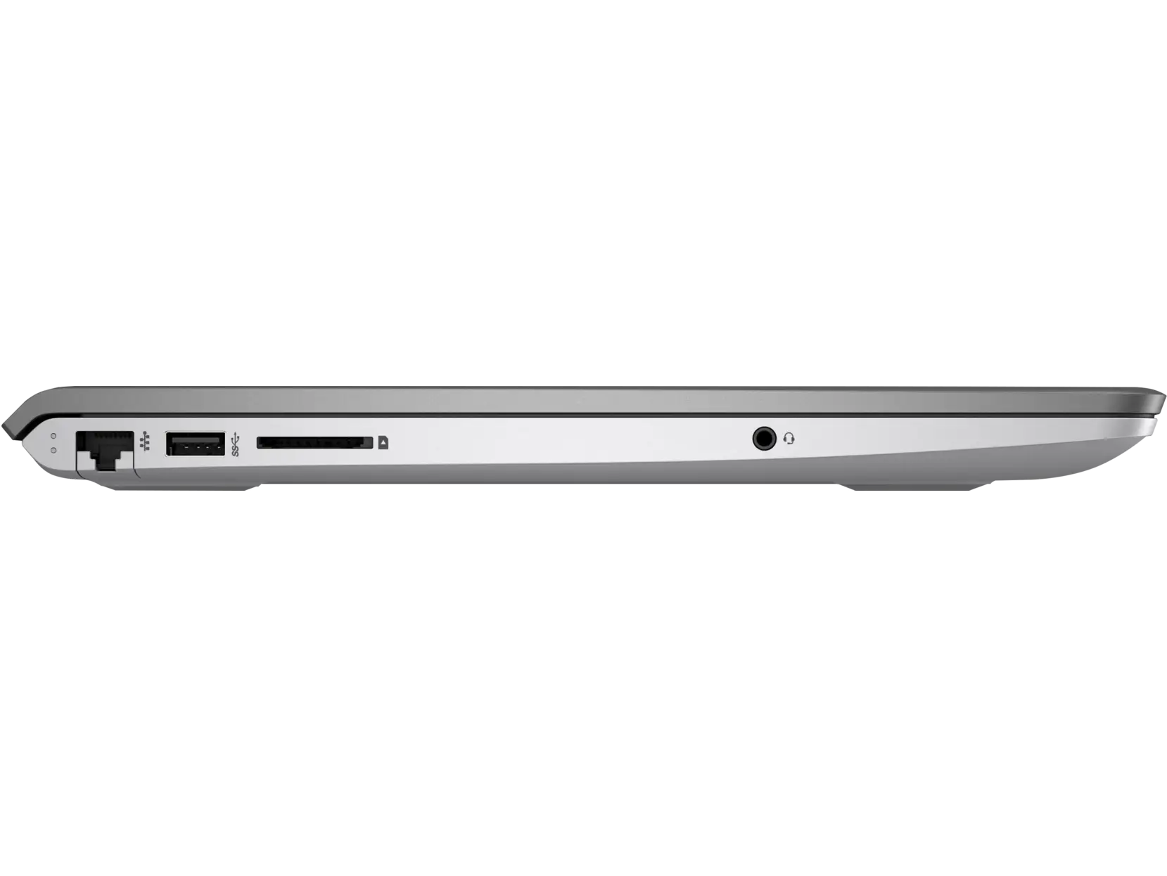 Silver Laptop Displayed in Side Profile