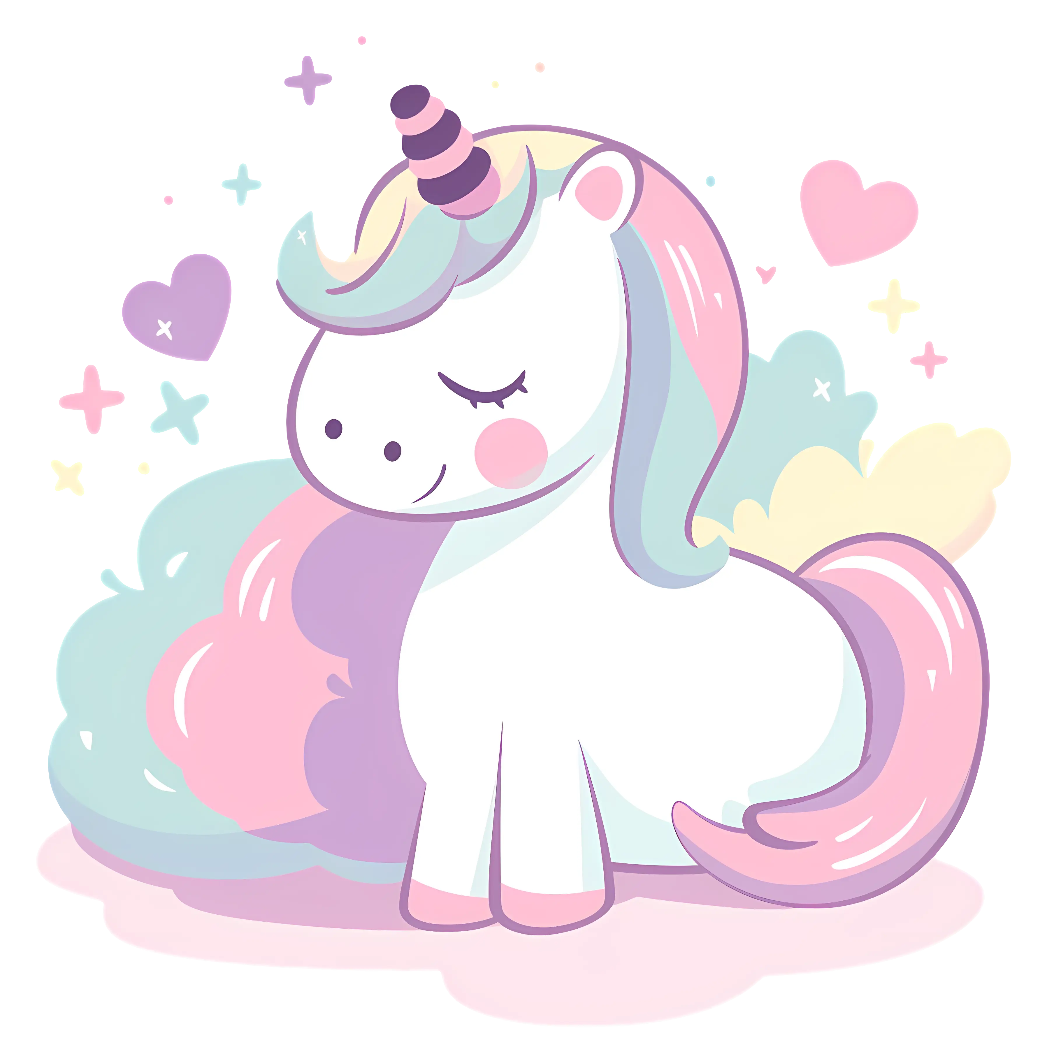 Magical Unicorn with Rainbow