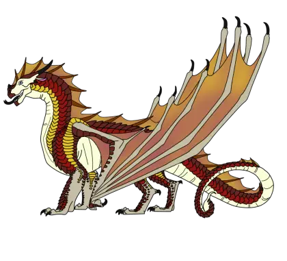Mythical Dragon Illustration with Wings