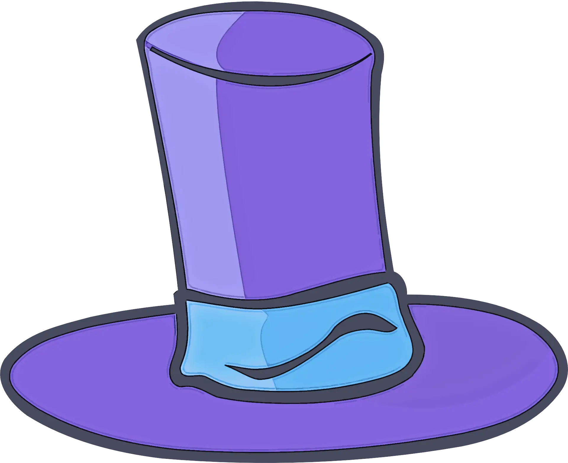 Purple Top Hat with Blue Band Design