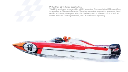 Red and White Racing Speedboat