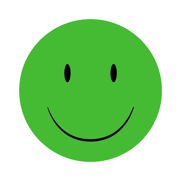 Simple Green Smiley Face