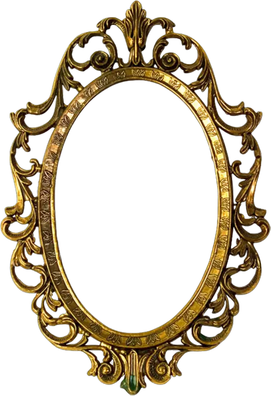Elegant Golden Ornate Oval Frame