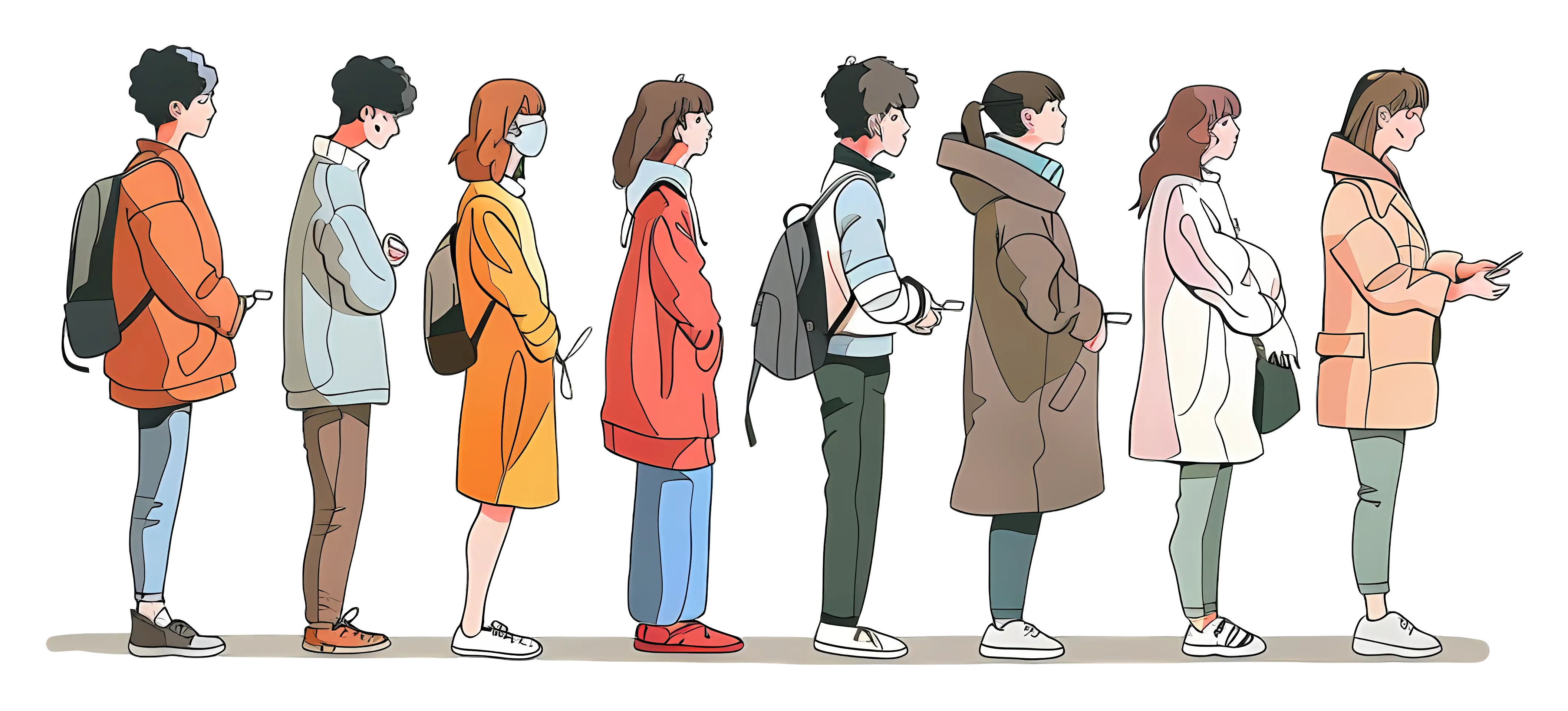People Waiting in Line
