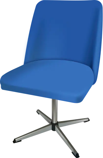 Blue Chair with Metal Legs for Modern Interiors