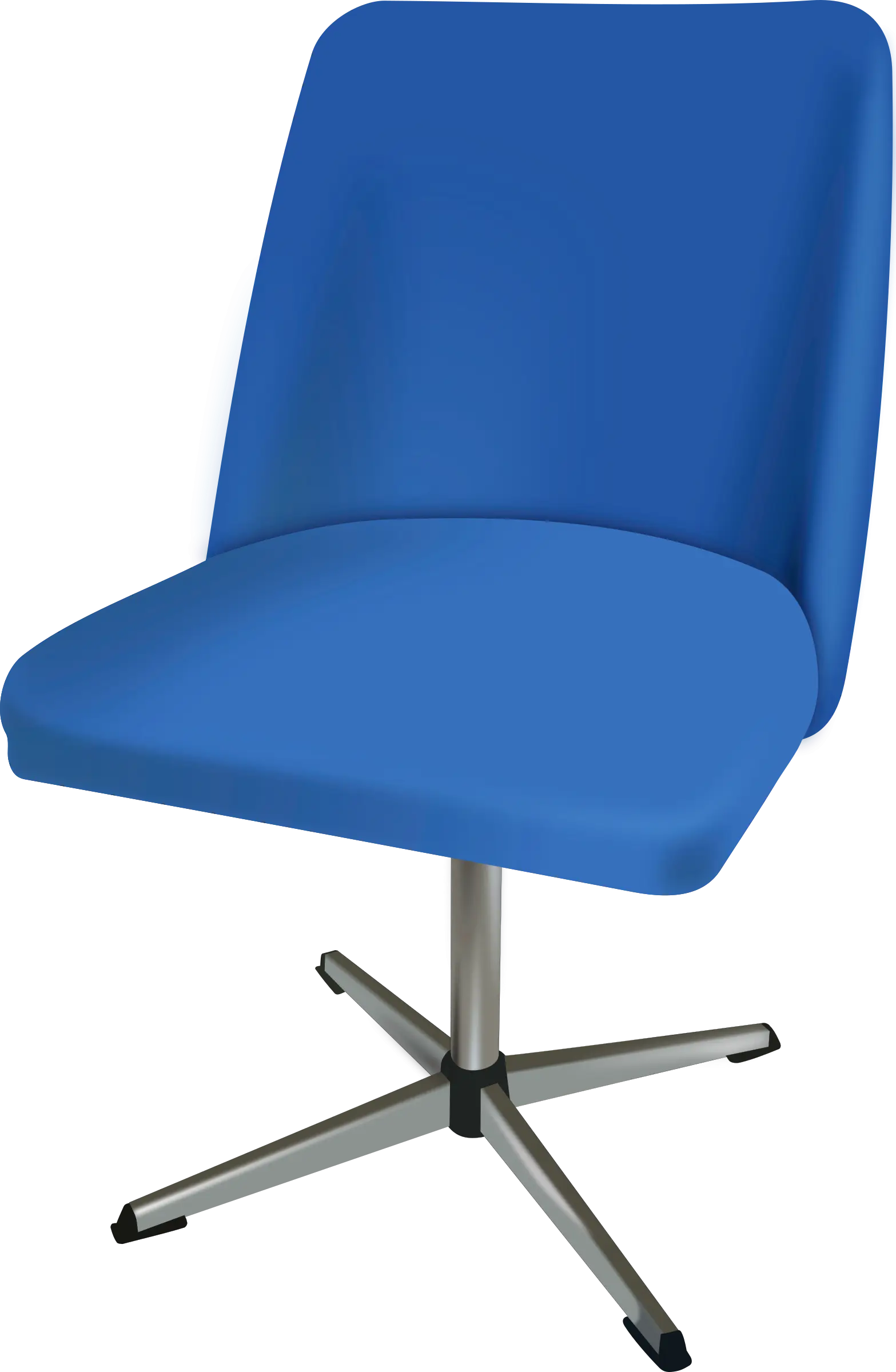 Blue Chair with Metal Legs for Modern Interiors