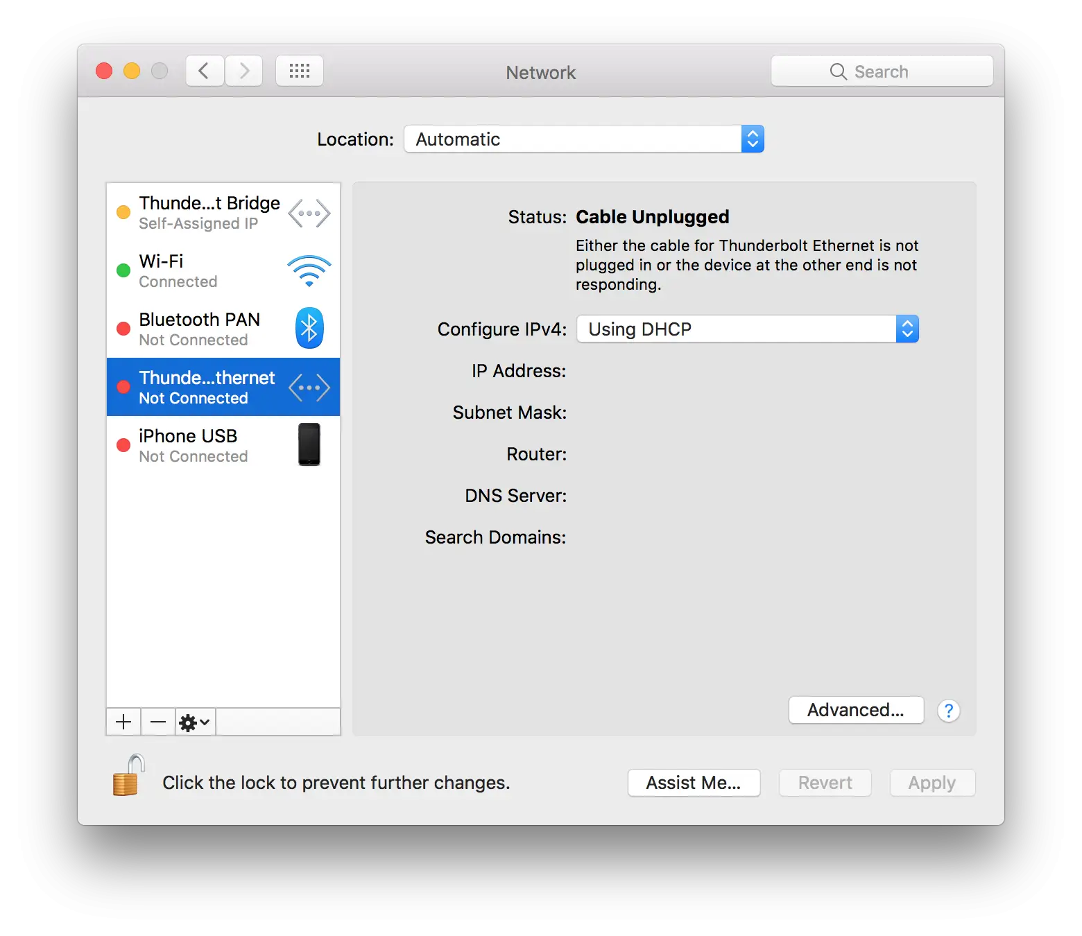 Network Settings Window for Computer Configuration