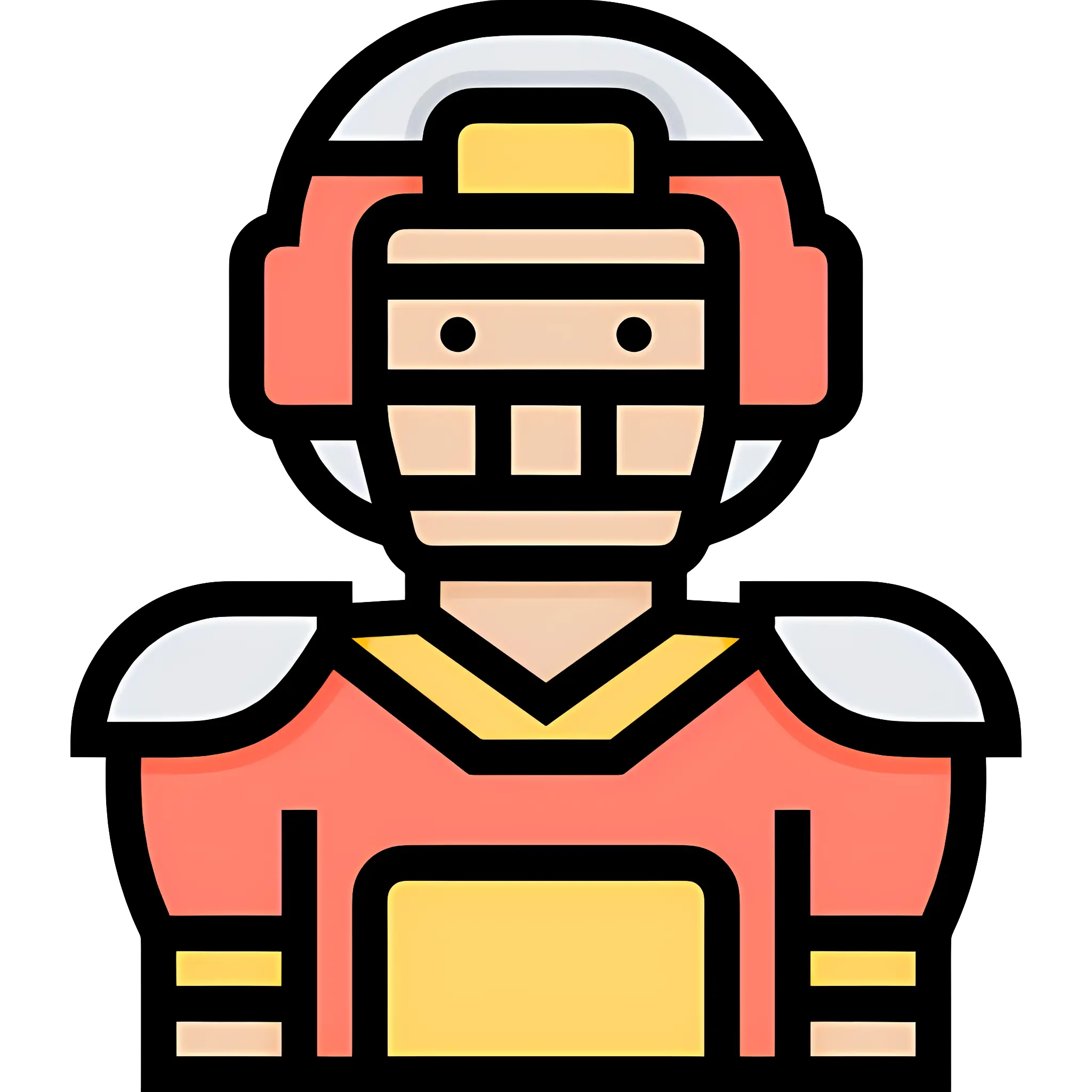Football Player in Red and Yellow