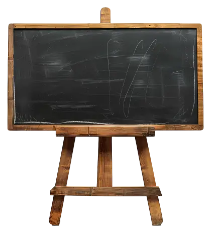 Wooden Chalkboard on Easel