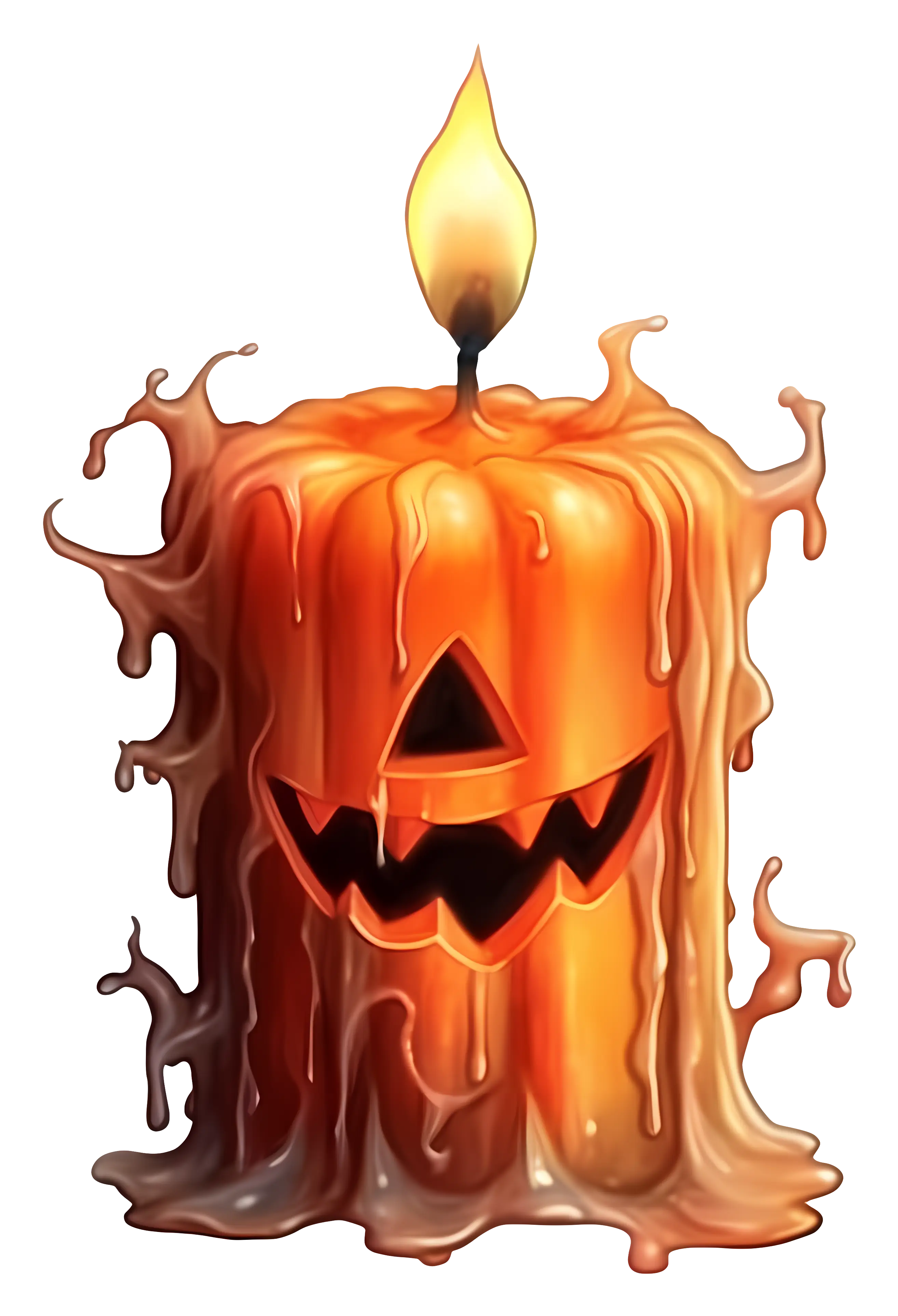 Melting Jack-o'-Lantern Candle