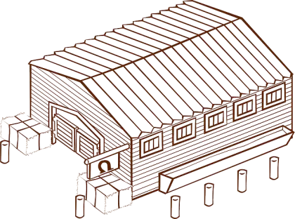 Warehouse Sketch with Detailed Design
