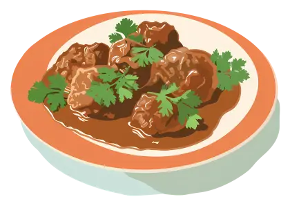 Meat Dish Illustration