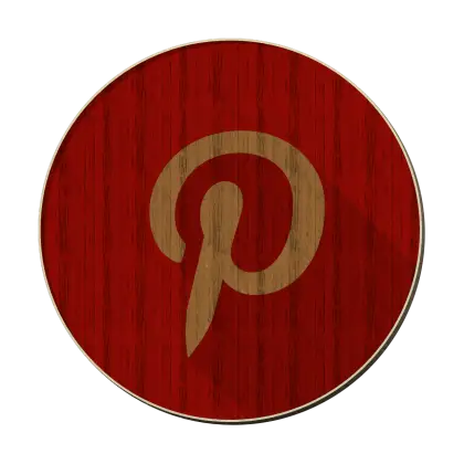 Circular Wooden Pinterest Logo Design