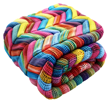 Colorful Knitted Blanket