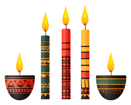 Patterned Candles in Holders