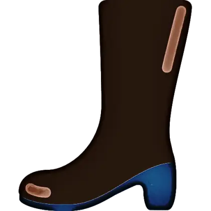 Black Boot with Blue Sole