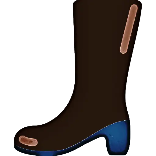 Black Boot with Blue Sole