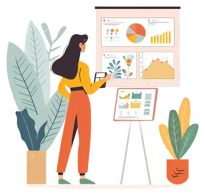 Woman Presenting Data