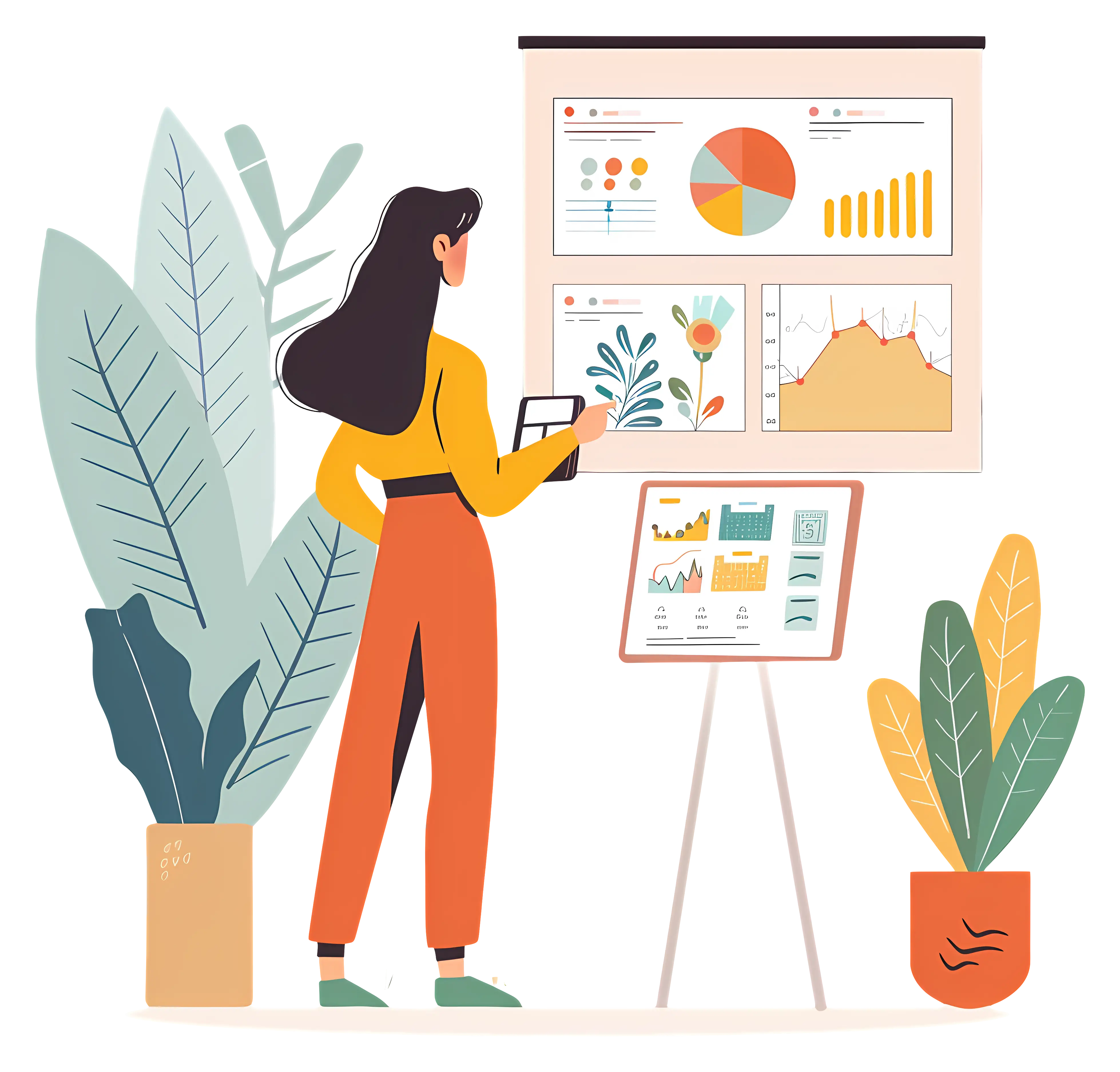 Woman Presenting Data