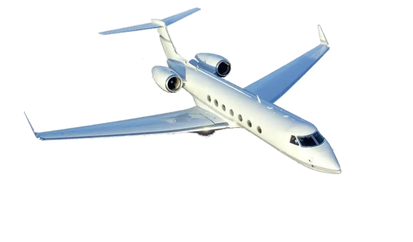 Luxury Private Jet in Flight