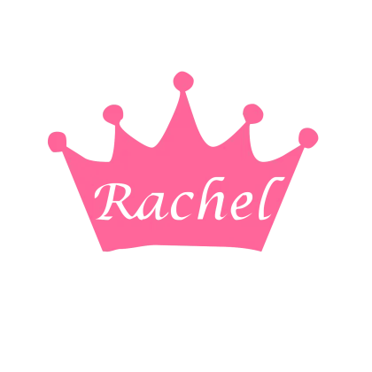 Pink Crown with Name Rachel