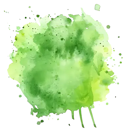 Green Watercolor Splash Illustration