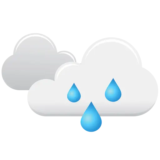 Rainy Weather with Clouds and Droplets