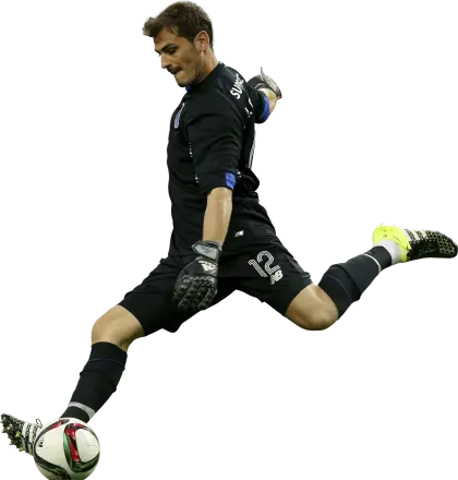 Soccer Goalkeeper Kicking Ball