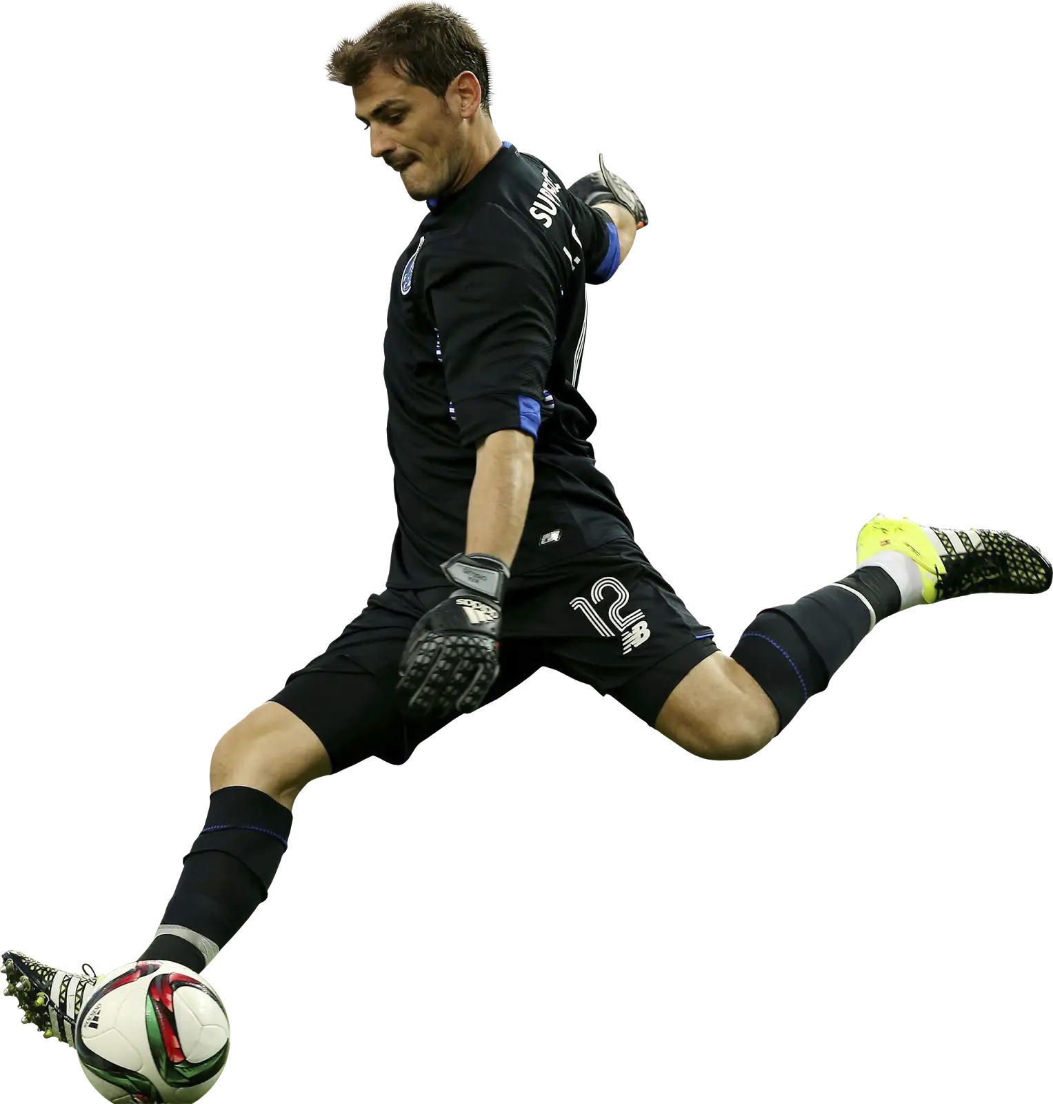 Soccer Goalkeeper Kicking Ball