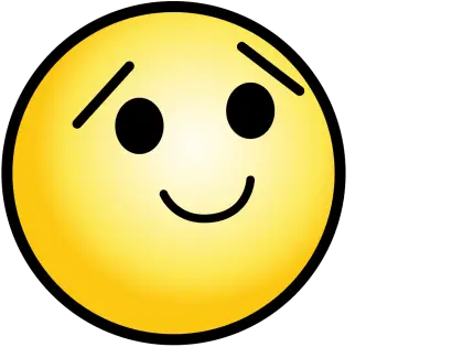 Shy Yellow Emoji with Gentle Smile