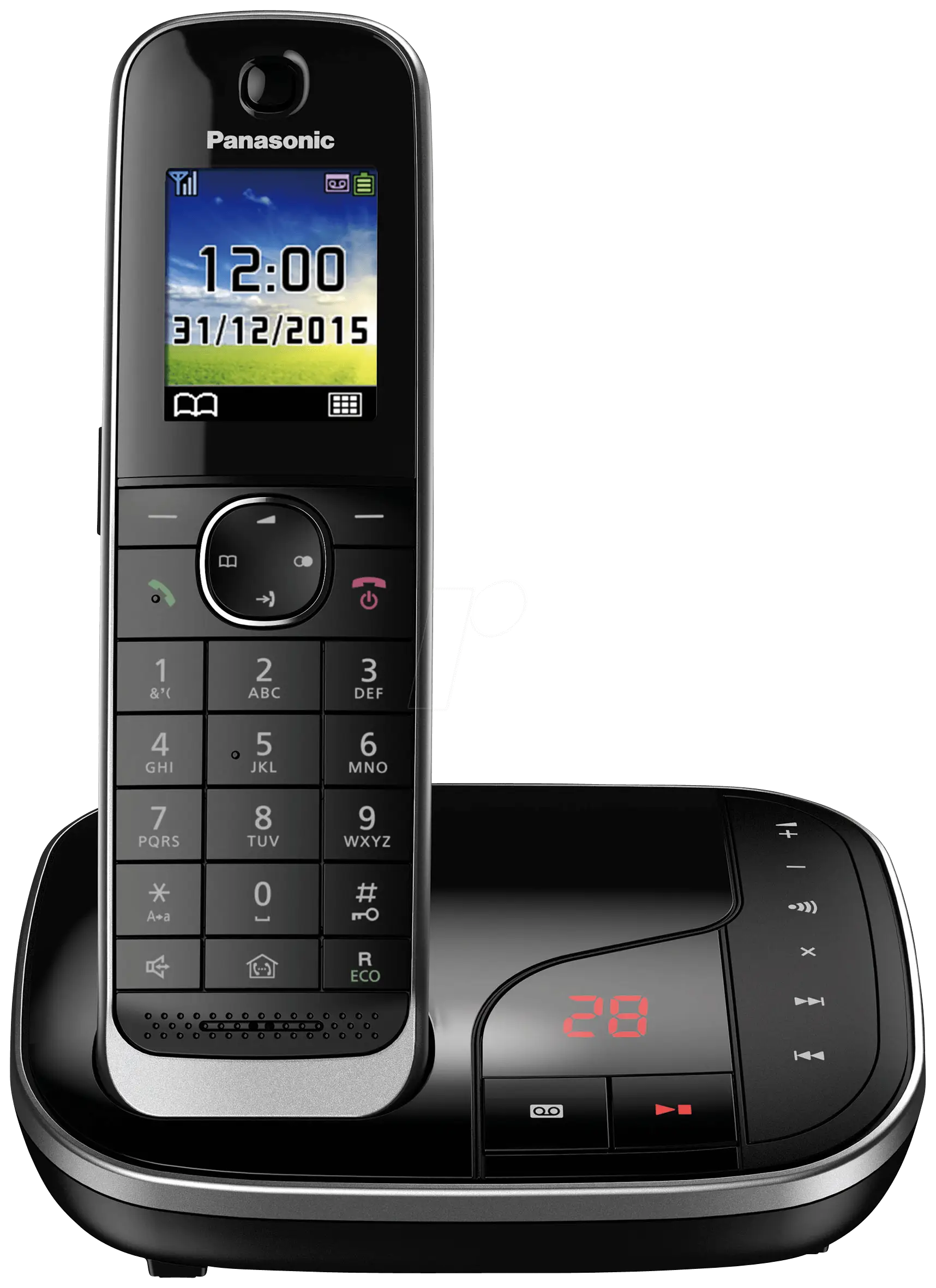 Modern Cordless Telephone with Charging Base