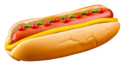 Hot Dog Snack Illustration with Condiments