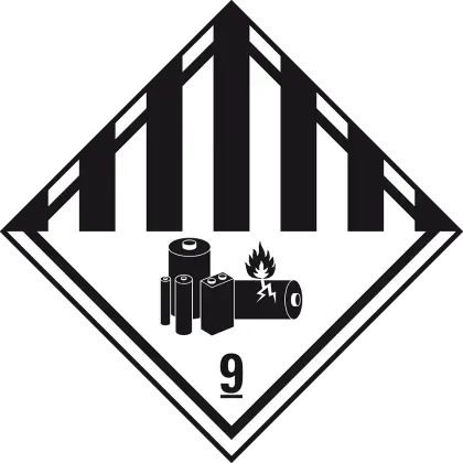 Battery Hazard Warning Sign