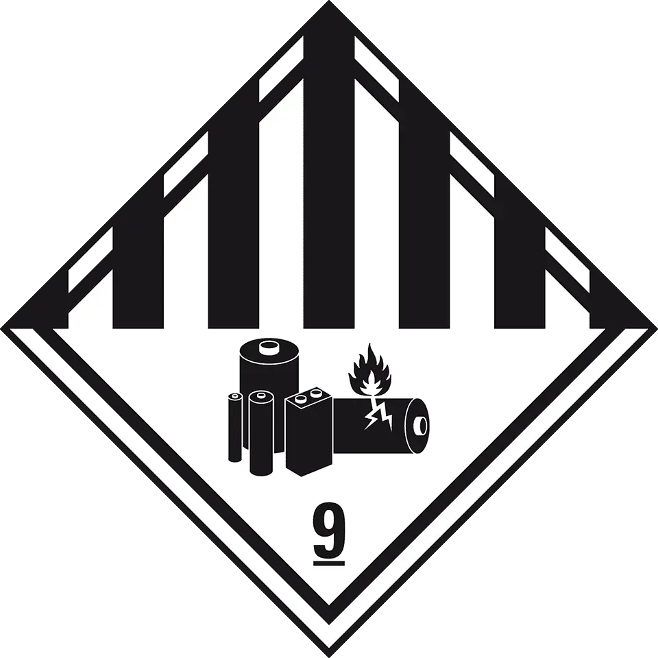 Battery Hazard Warning Sign