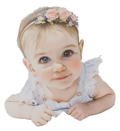 Baby with Cute Floral Headband