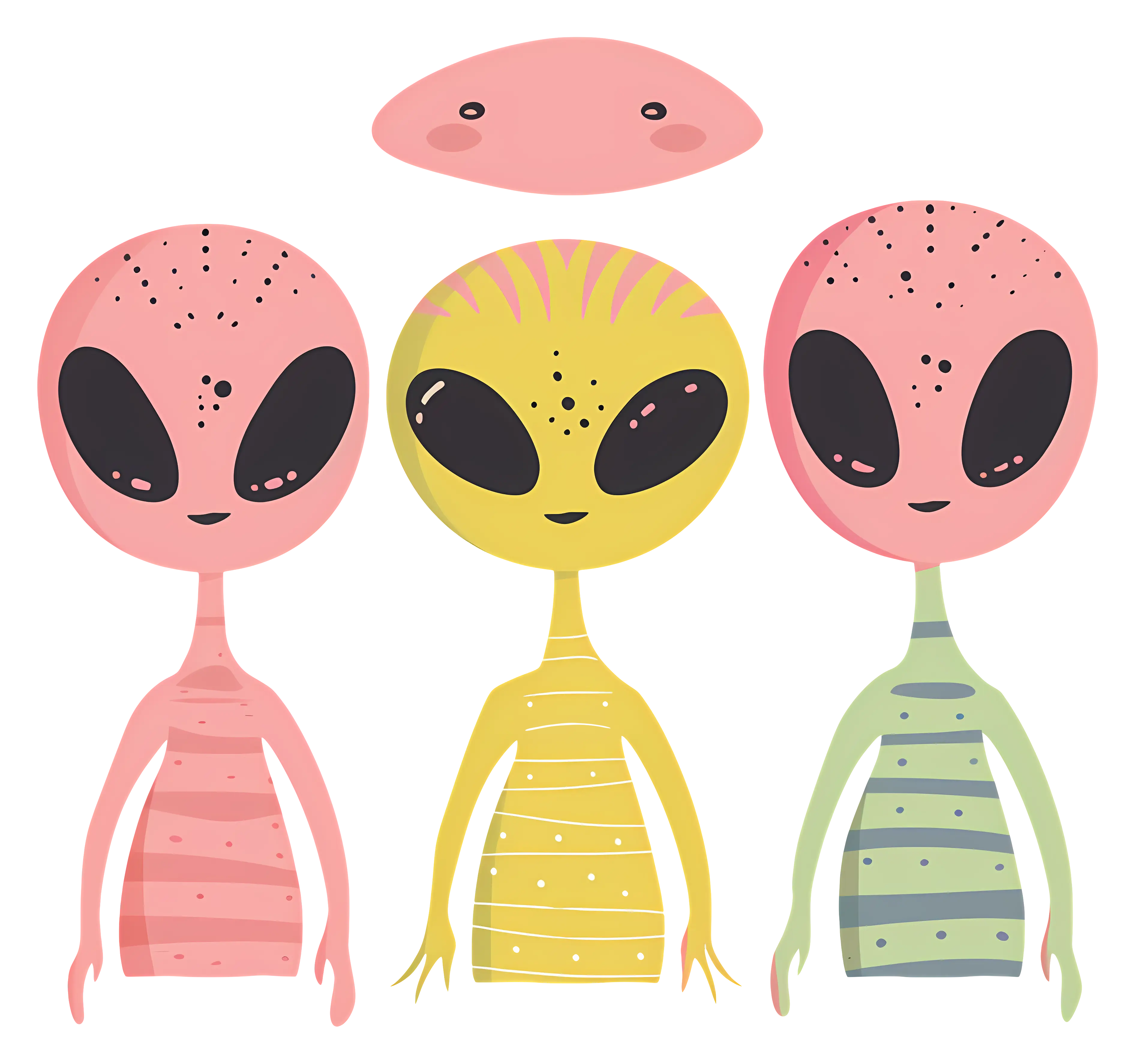 Three Colorful Aliens