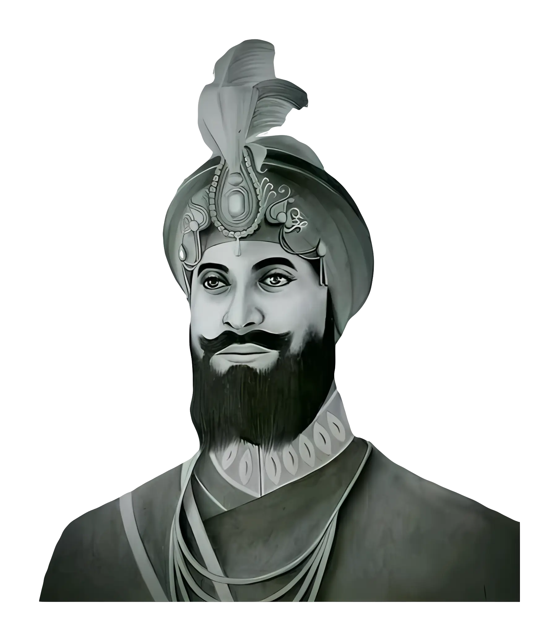 Monochrome Portrait with Turban