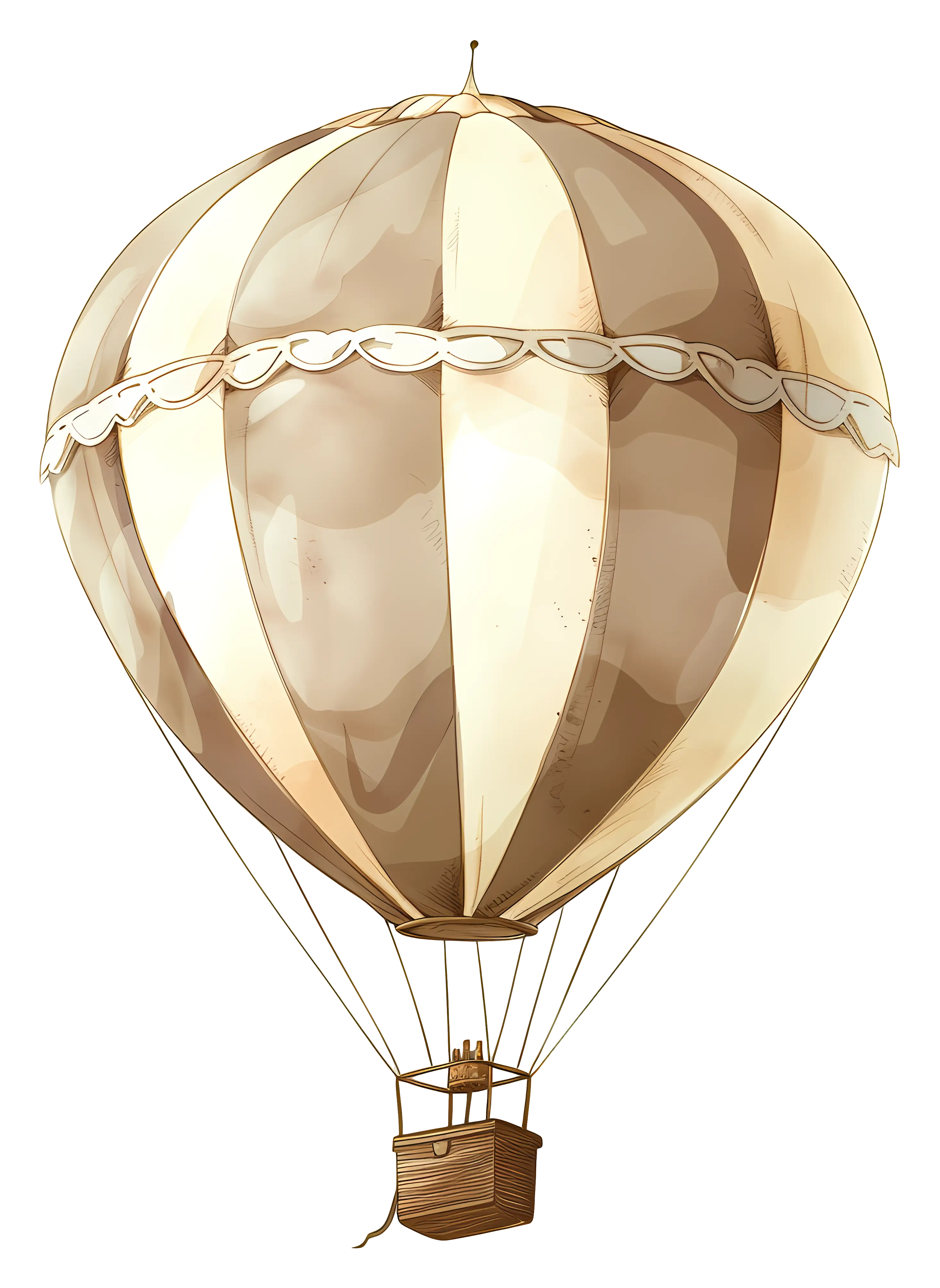 Vintage Hot Air Balloon Illustration
