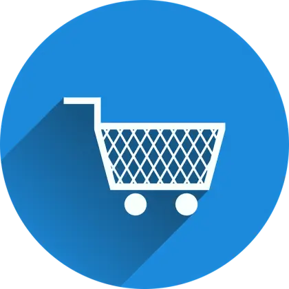 Blue Shopping Cart Icon