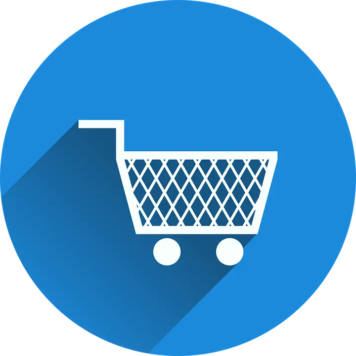 Blue Shopping Cart Icon