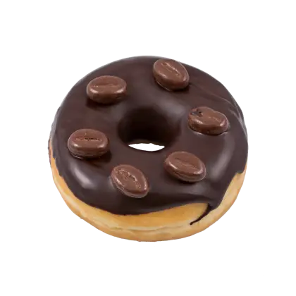 Chocolate Donut with Coffee Bean Toppings