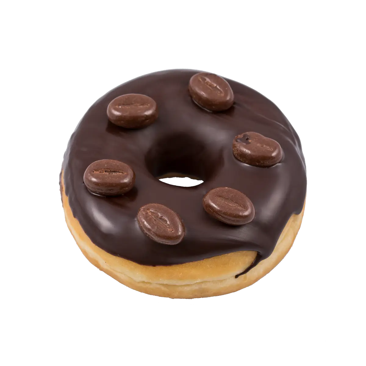 Chocolate Donut with Coffee Bean Toppings