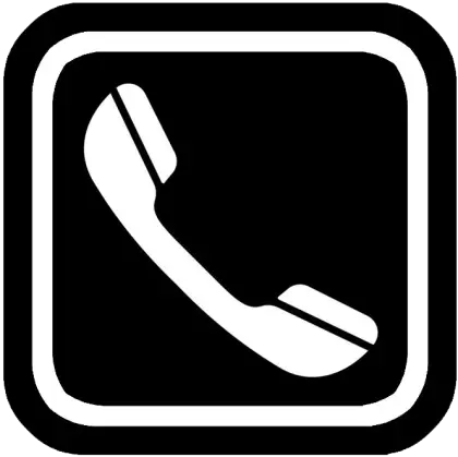 Black and White Phone Icon