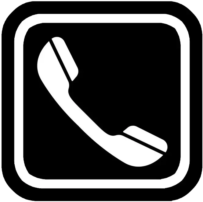 Black and White Phone Icon
