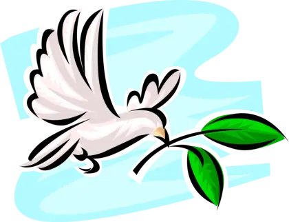 White Dove Carrying Olive Branch