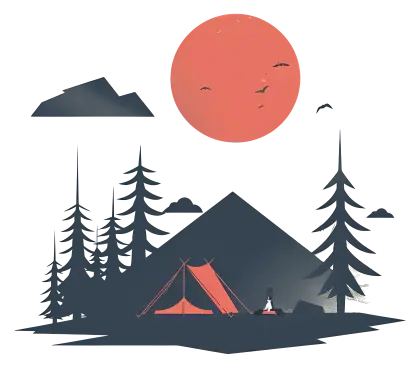 Camping Tent in the Forest