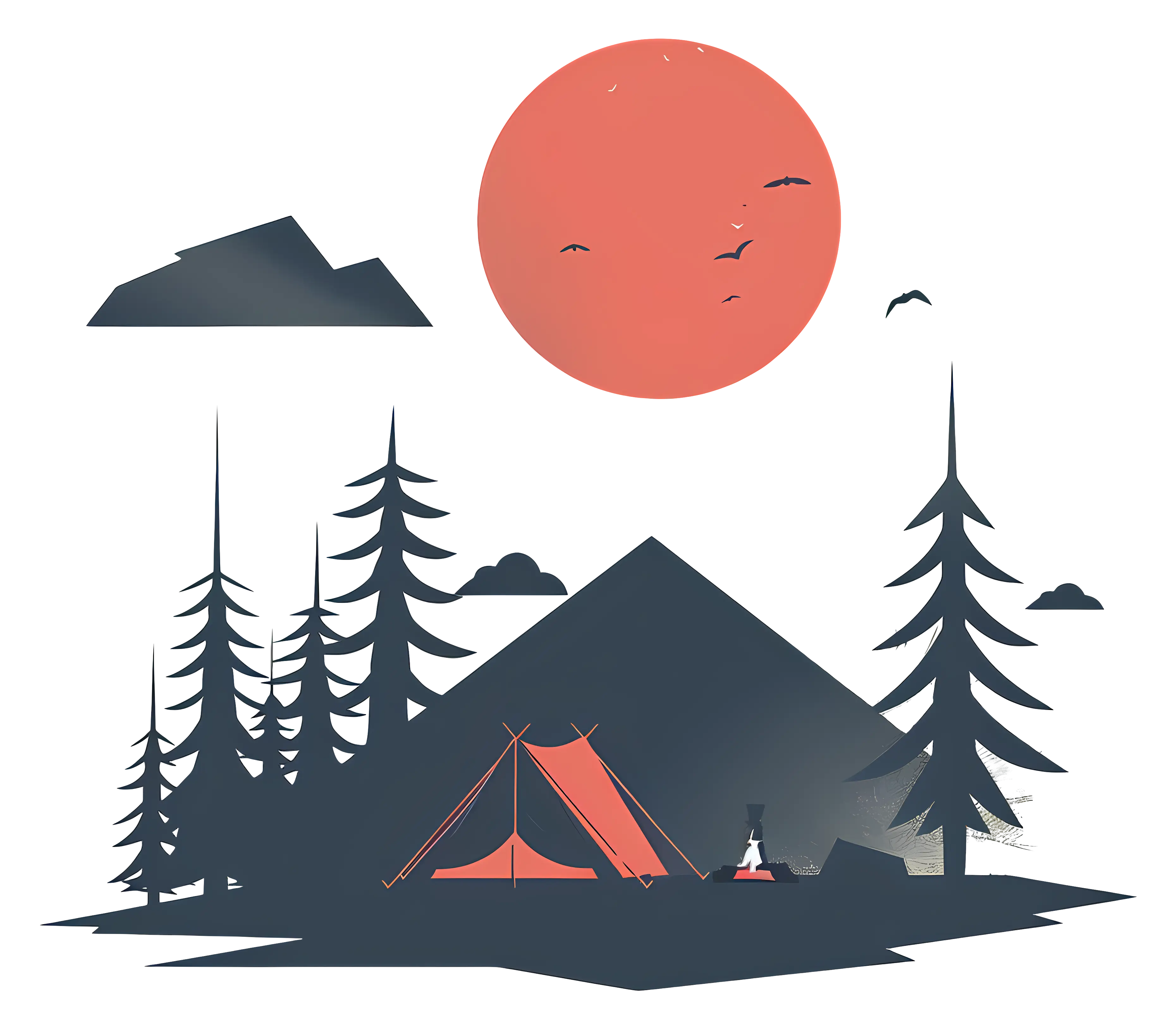 Camping Tent in the Forest