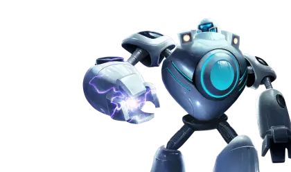 Futuristic Robot Illustration with Energy Arm