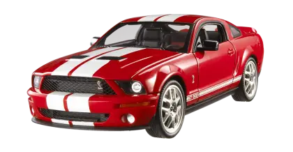 Red Sports Car with White Stripes