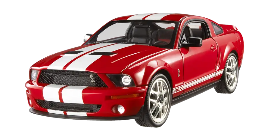 Red Sports Car with White Stripes